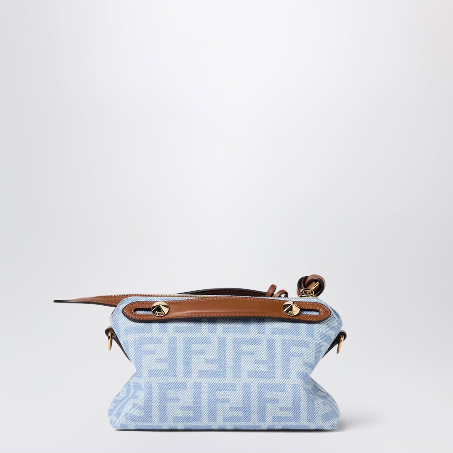Fendi By The Way Soft Mini Denim Mini Bag In Light Blue Ff Women FENDI