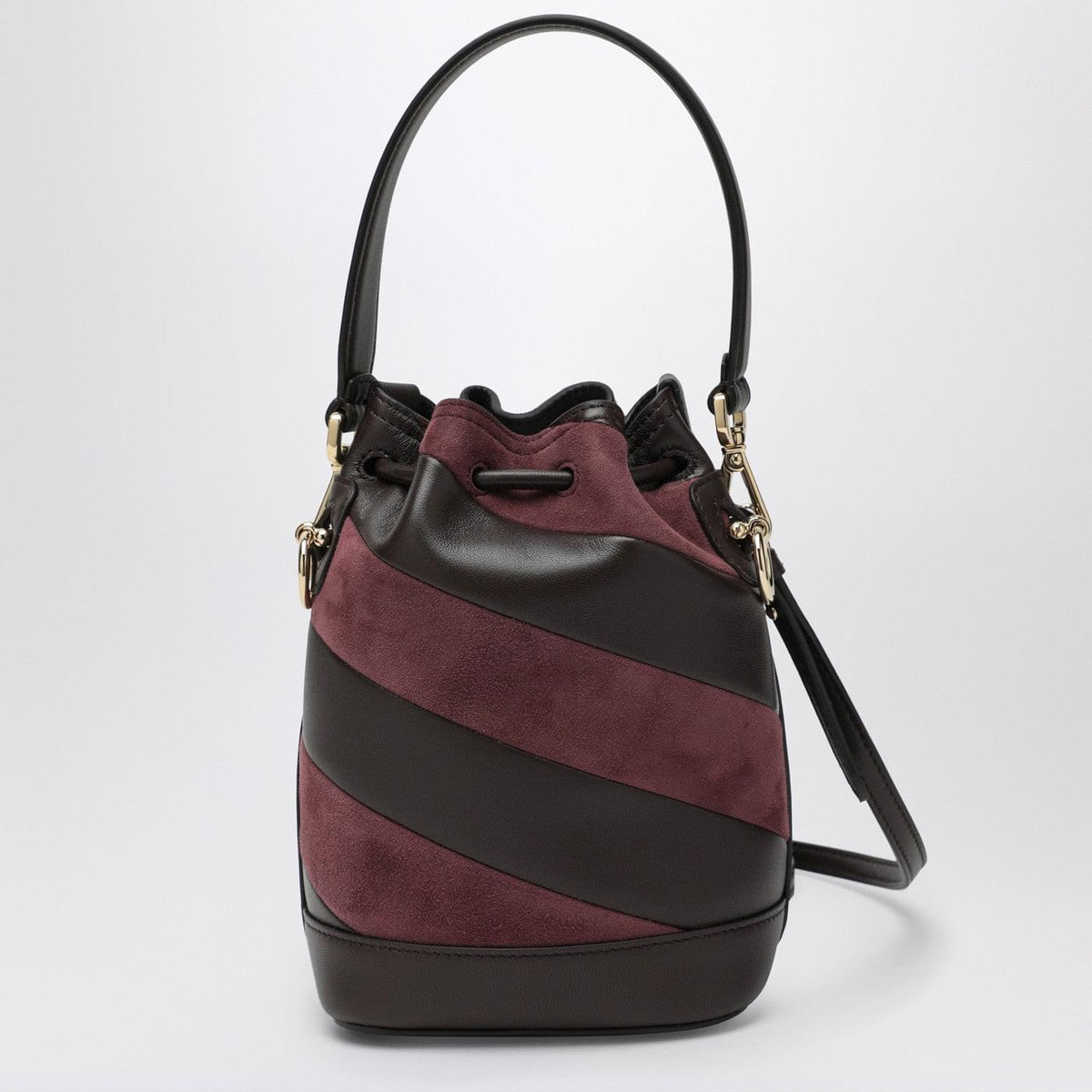 Fendi Mon Tresor Mini Bag In Two-Tone Inlaid Leather And Suede Women FENDI