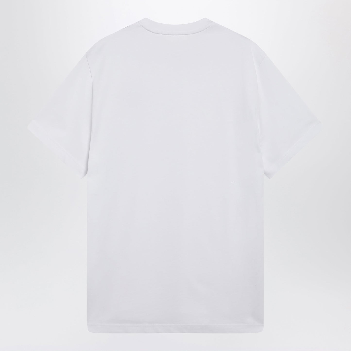 Moncler White Cotton Jersey T-Shirt With Logo Patch Men MONCLER