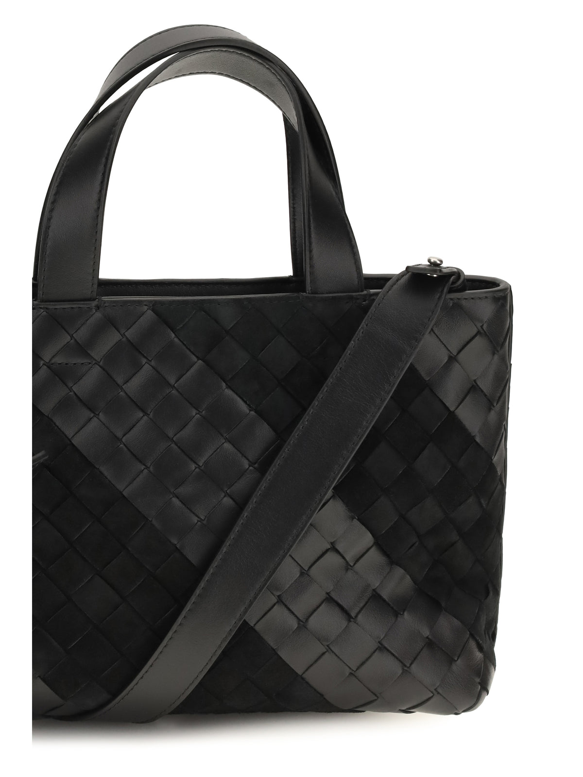 Bottega Veneta Men Intrecciato Handbag With Suede Stripes BOTTEGA VENETA