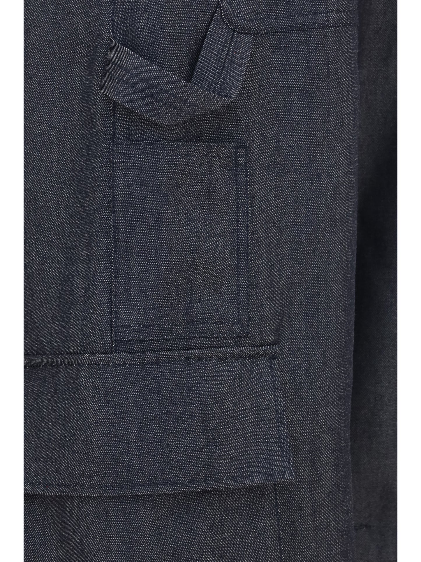 Balenciaga Women Denim Print Cargo Pants BALENCIAGA