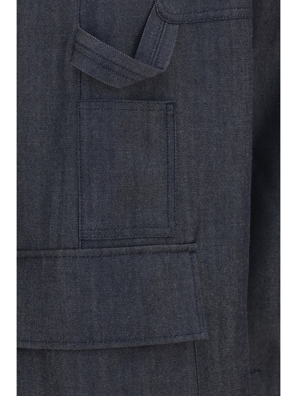 Balenciaga Women Denim Print Cargo Pants BALENCIAGA