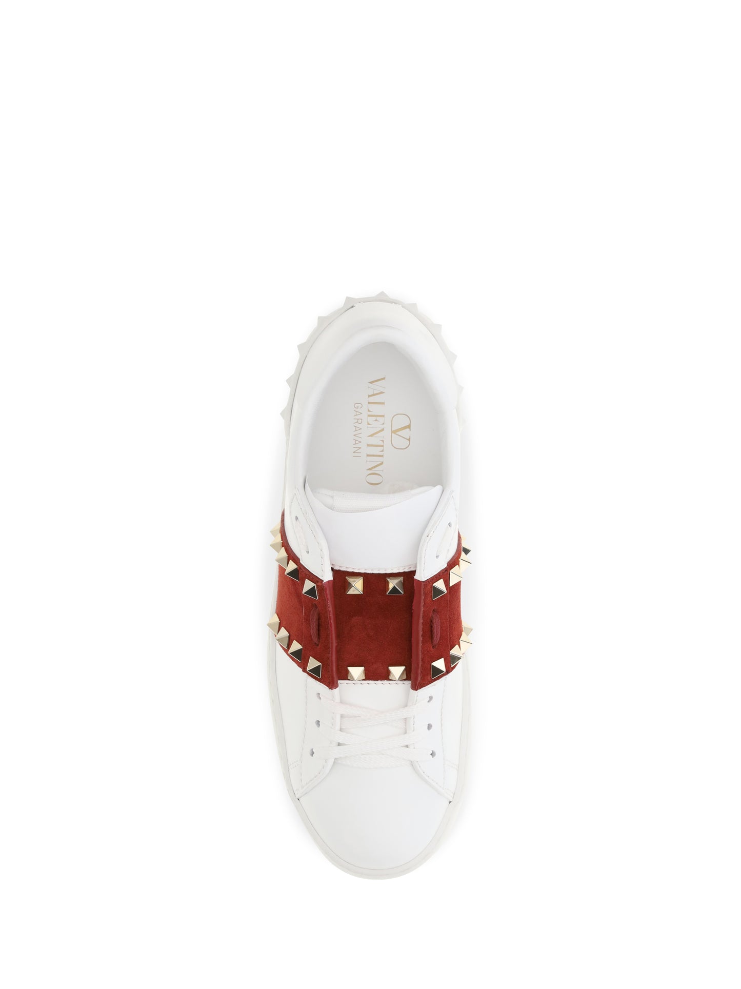 Valentino Garavani Women Rockstud Untitled Sneakers With Suede Band VALENTINO GARAVANI