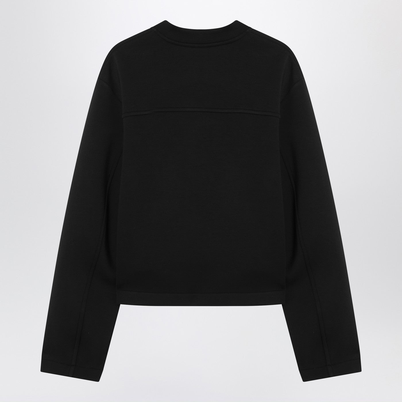 Moncler X Edward Enninful Black Sweatshirt With Asymmetric Hem Women Moncler X Edward Enninful