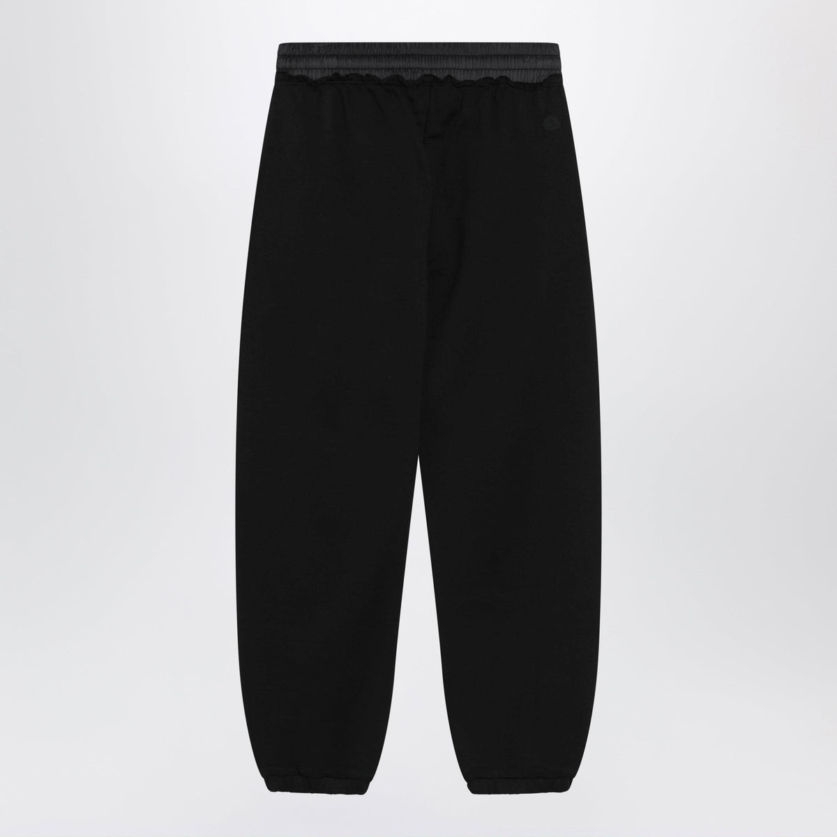 Moncler Black Cotton Jogger Pants With Logo Women MONCLER