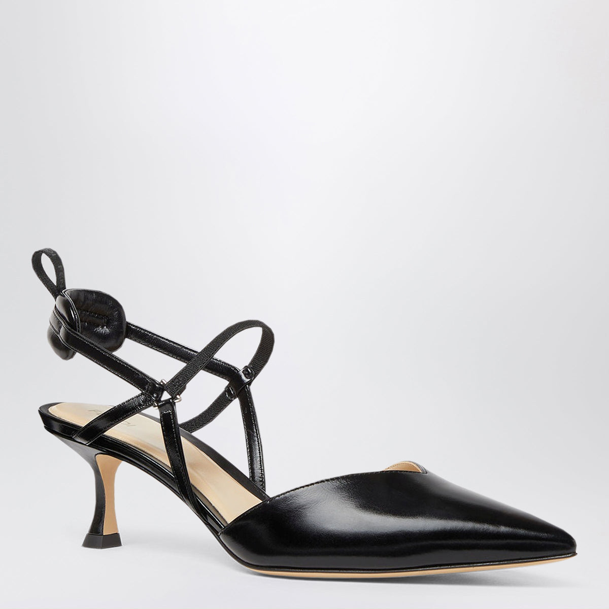 Fendi Black Very Colibr㬠Slingback Pumps In Calf Leather Women FENDI