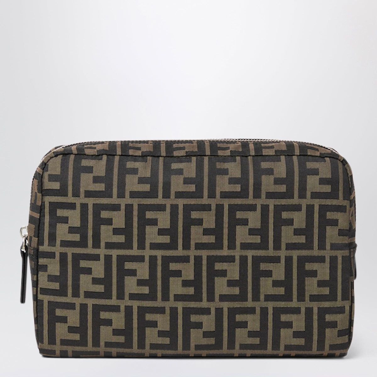 Fendi Brown Superlight Ff Zucca Fabric Medium Toiletry Case Men FENDI