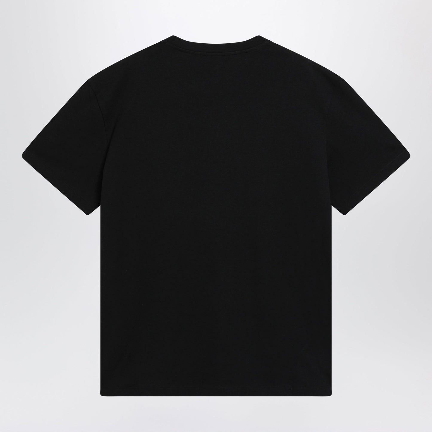 Valentino Black Cotton T-Shirt With Vgold Men VALENTINO