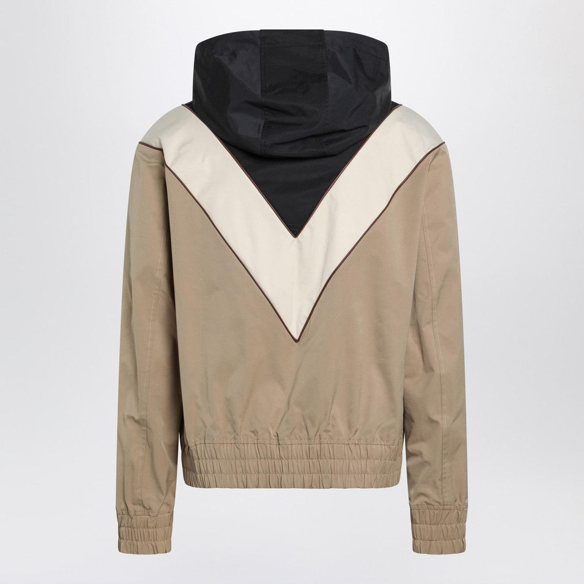 Valentino Black Butter And Camel Jacket With Vlogo Patch Men VALENTINO