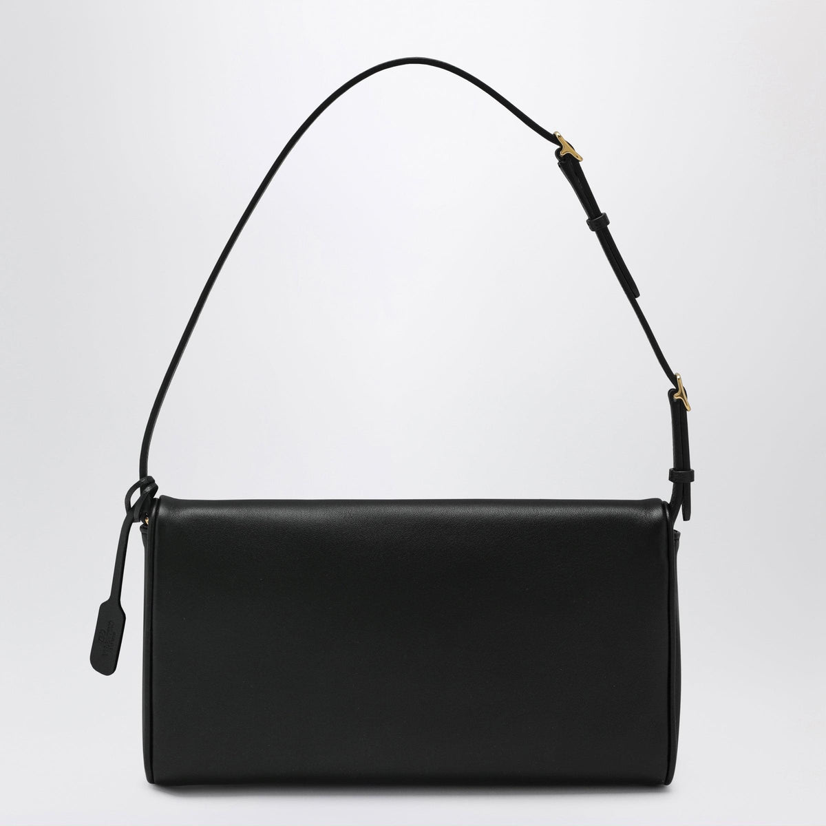 Valentino Garavani Devain Vlogo Leather Clutch Shoulder Bag In Black Women VALENTINO GARAVANI