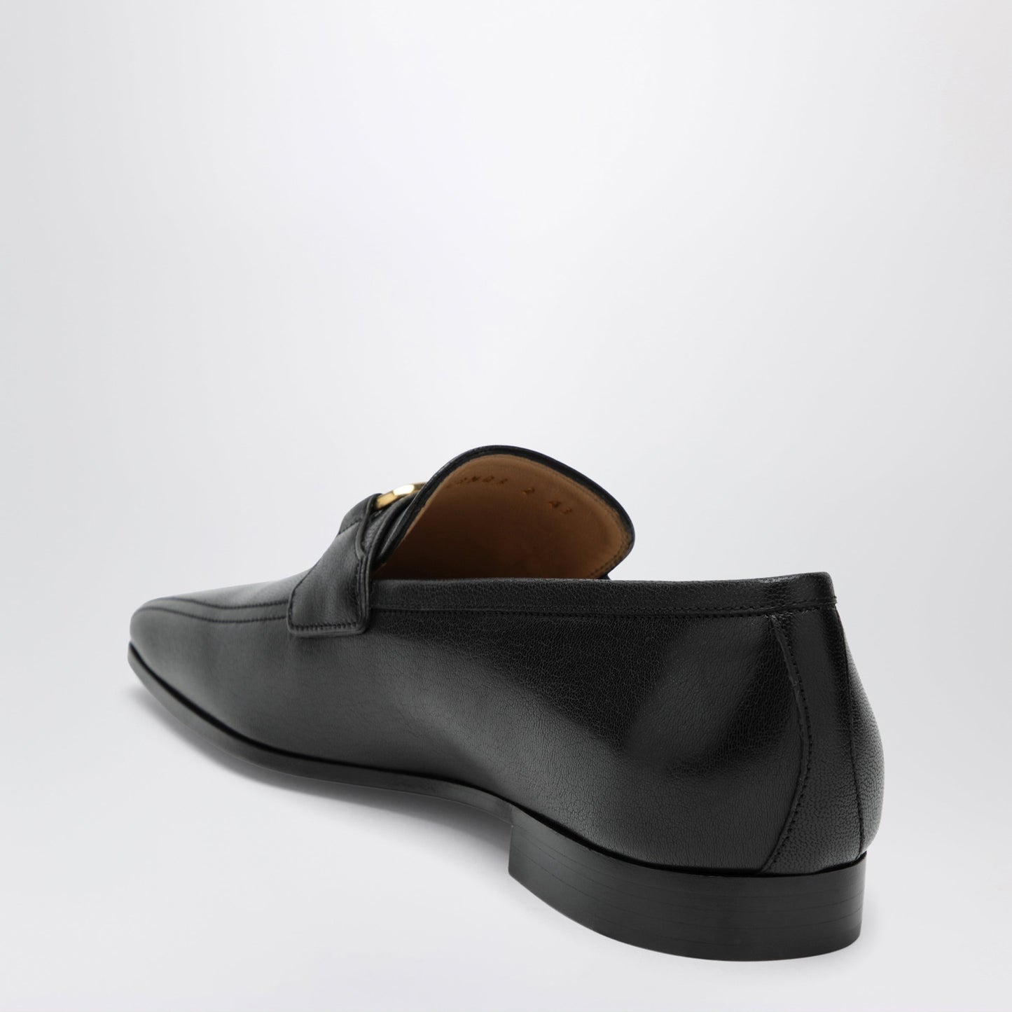 Valentino Garavani Black Vlogo Signature Goatskin Loafers Men VALENTINO GARAVANI