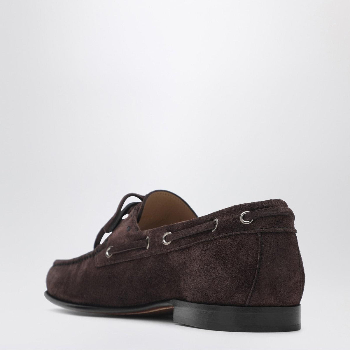 Valentino Garavani Brown Suede Lace-Up Loafers Men VALENTINO GARAVANI