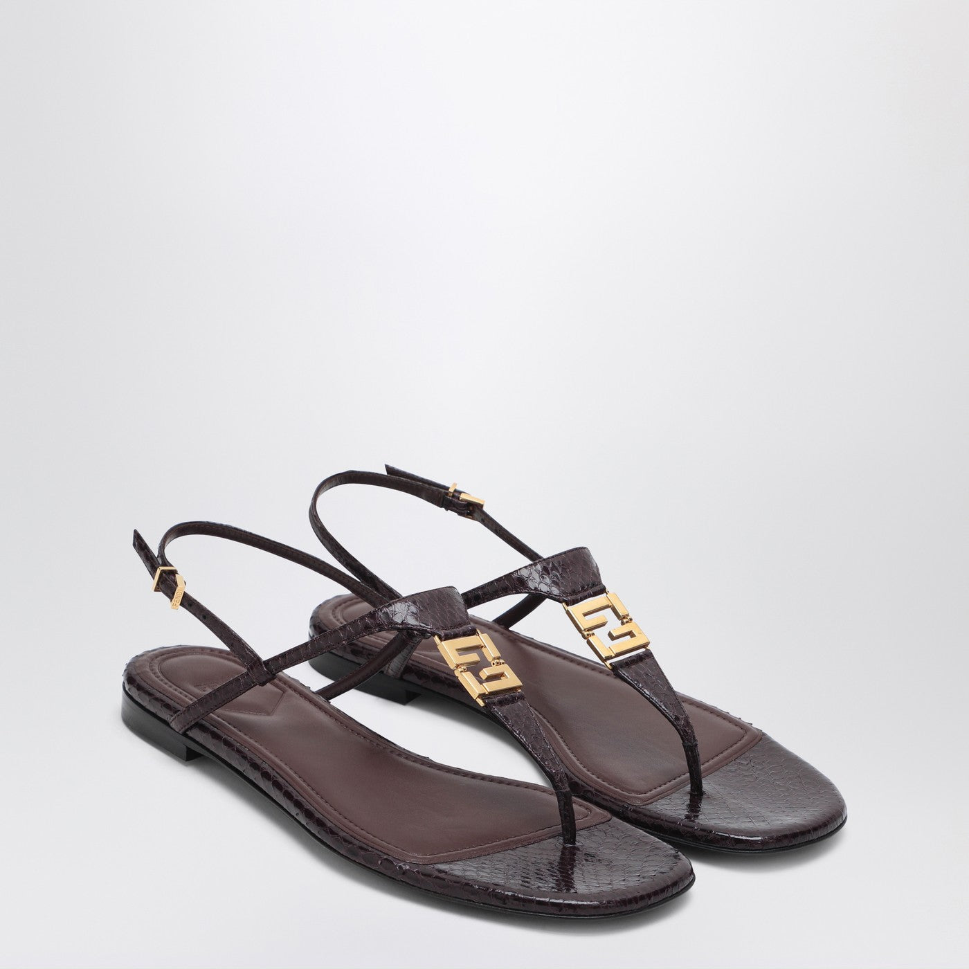 Fendi Fendi Ffold Dark Purple Sandal Women FENDI