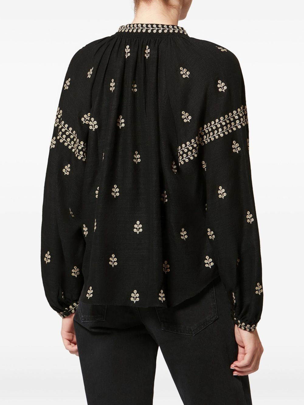 Isabel Marant Women Rodis Blouse In Embroidered Tussar Silk ISABEL MARANT