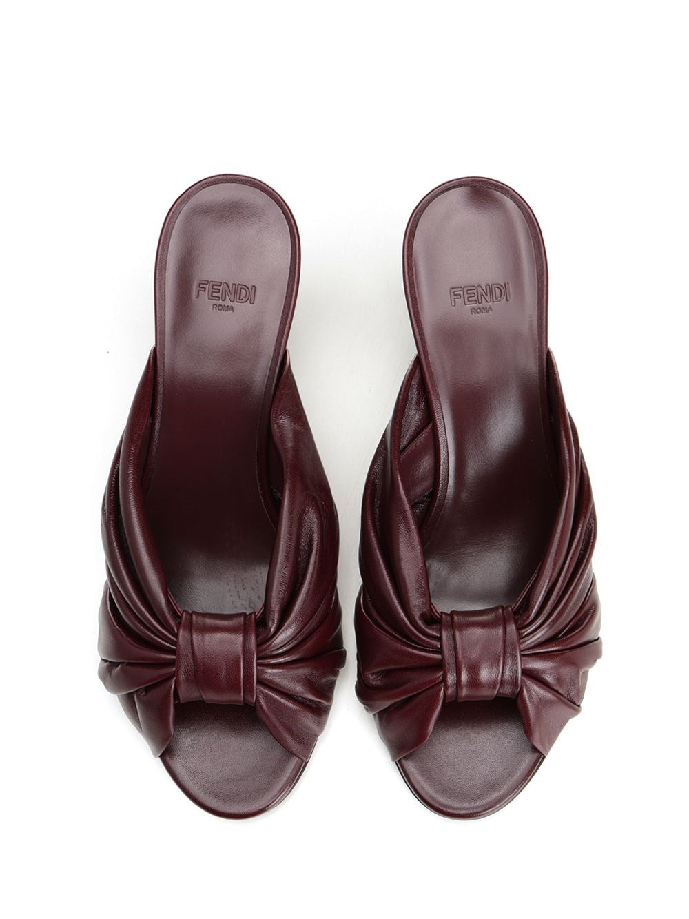 Fendi Women Slides In Shiny Nappa Leather FENDI