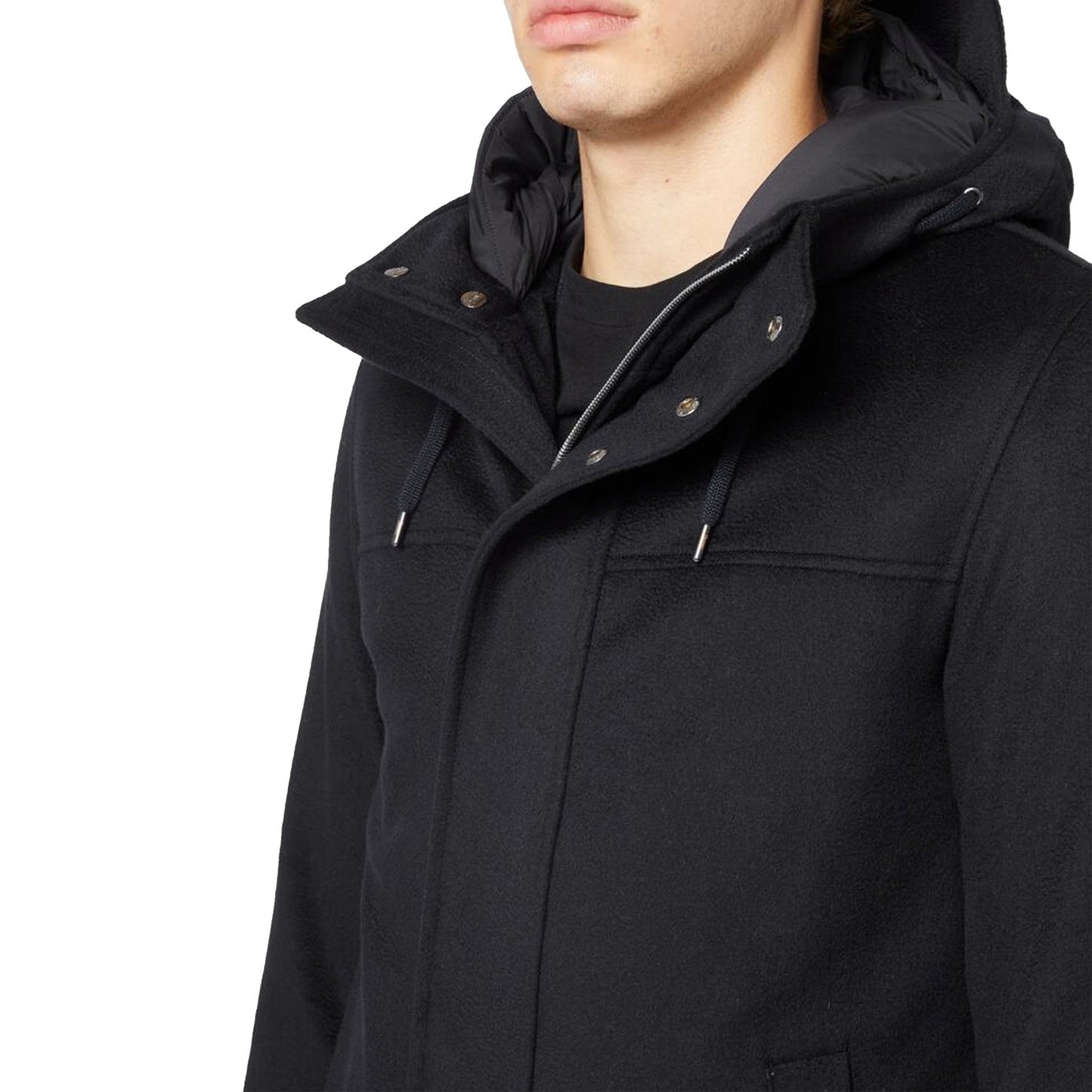 Herno Wool Cashmere Hooded Coat Men