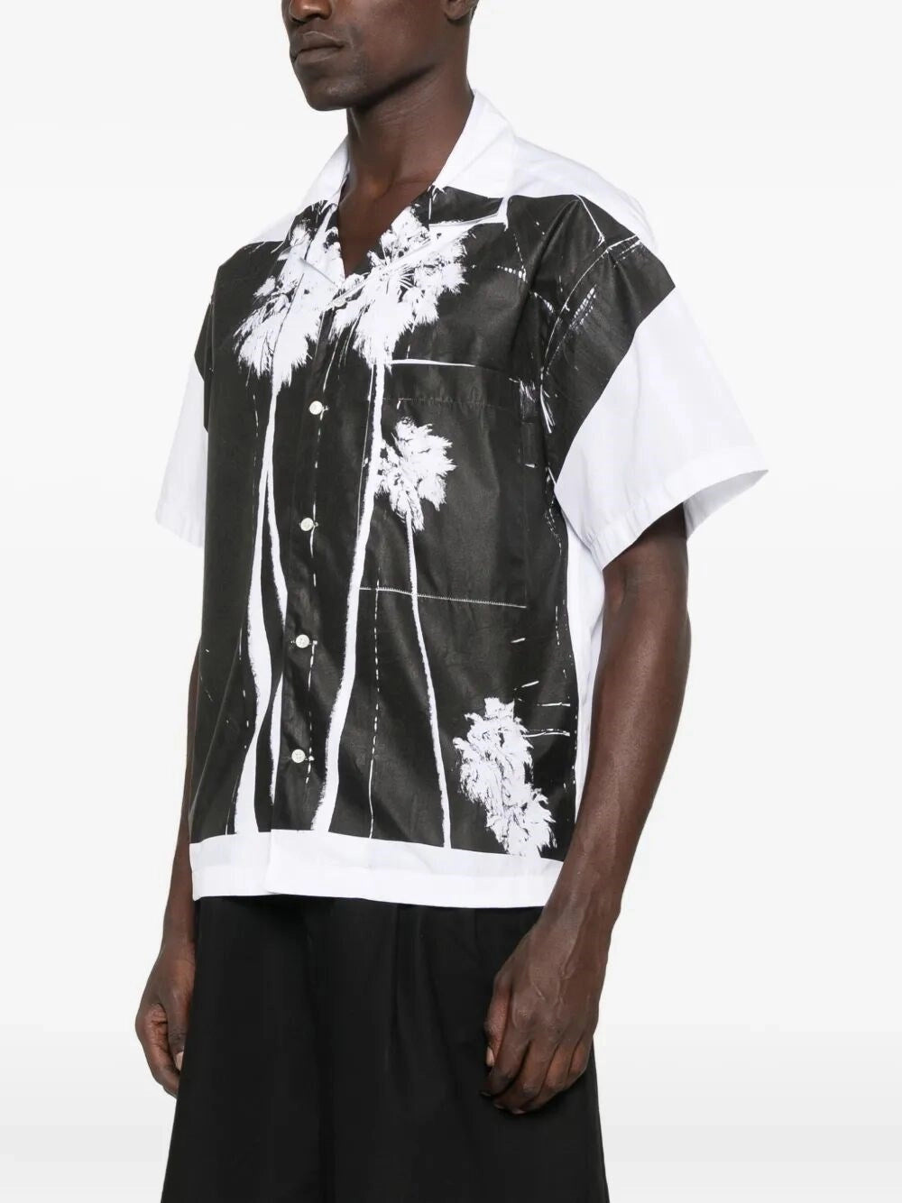 Palm Angels Men `Dec Palm Culture` Bowling Shirt PALM ANGELS