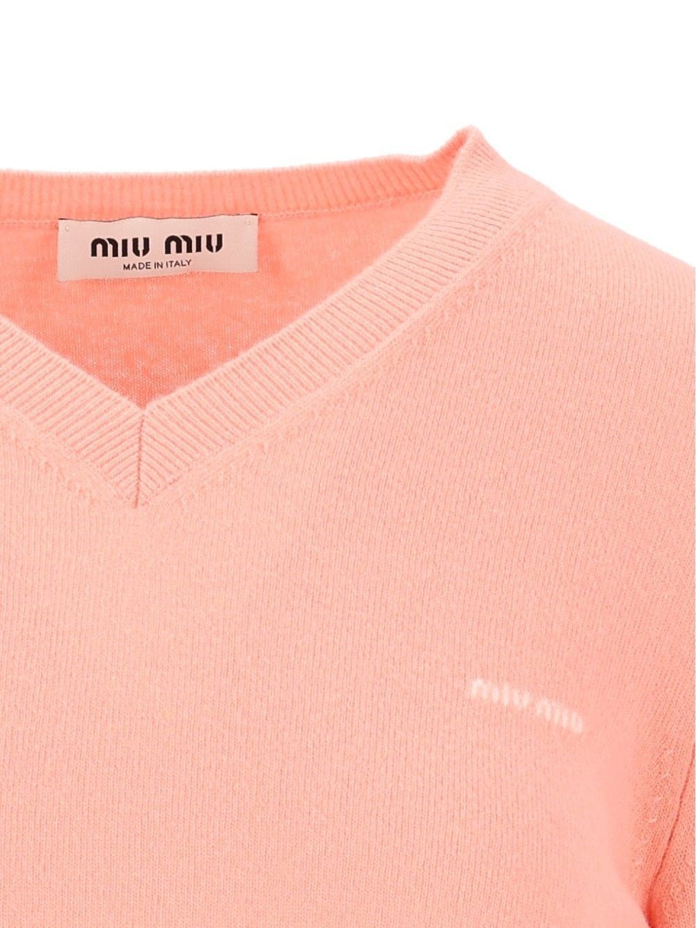 Miu Miu Women V-Neck Wool Sweater MIU MIU