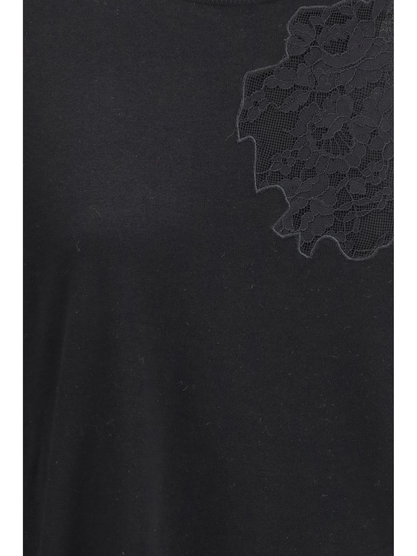Max Mara Studio Women Wool Sweater With Lace Inserts MAX MARA STUDIO