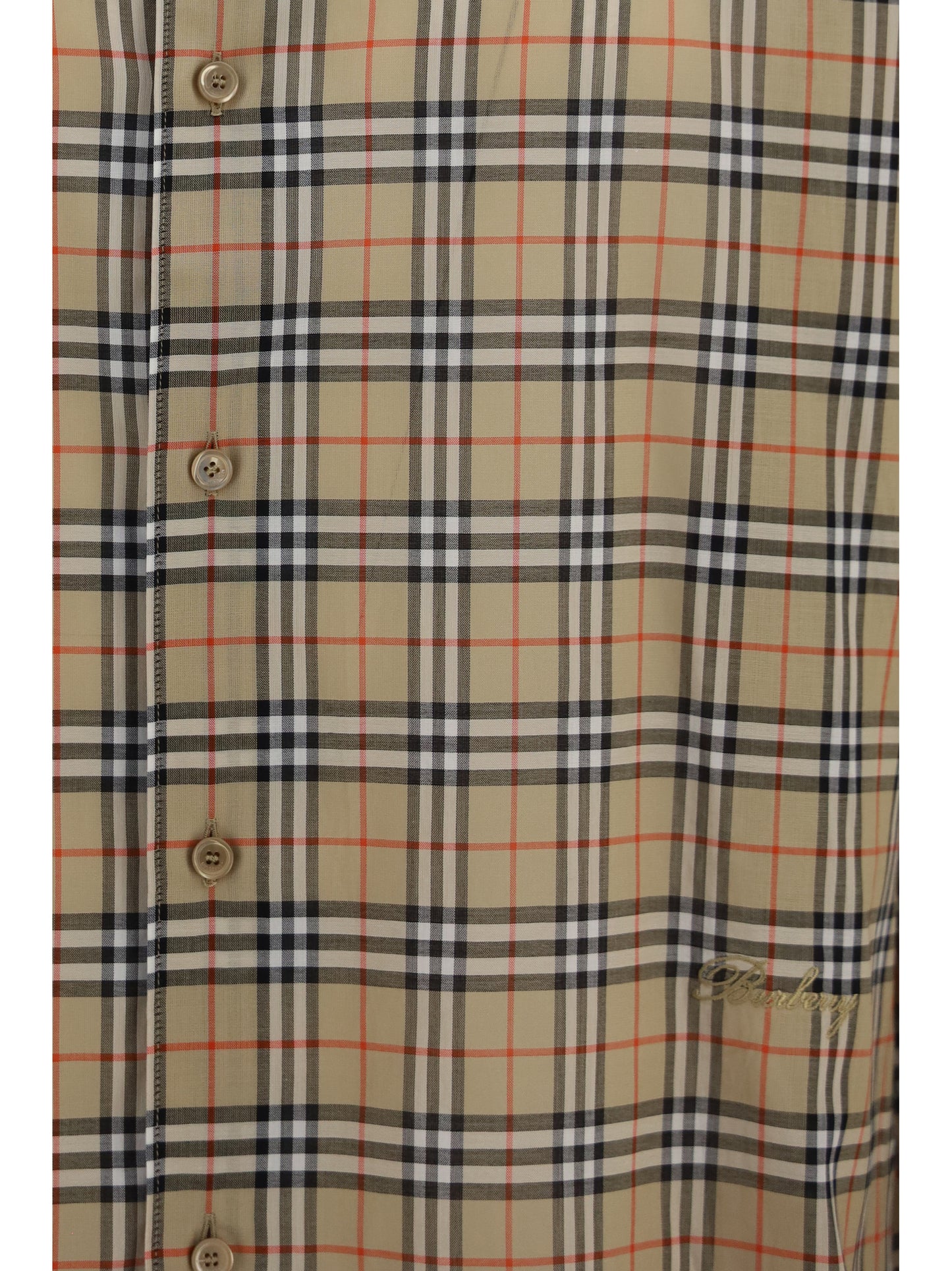 Burberry Men Check All-Over Cotton Shirt BURBERRY