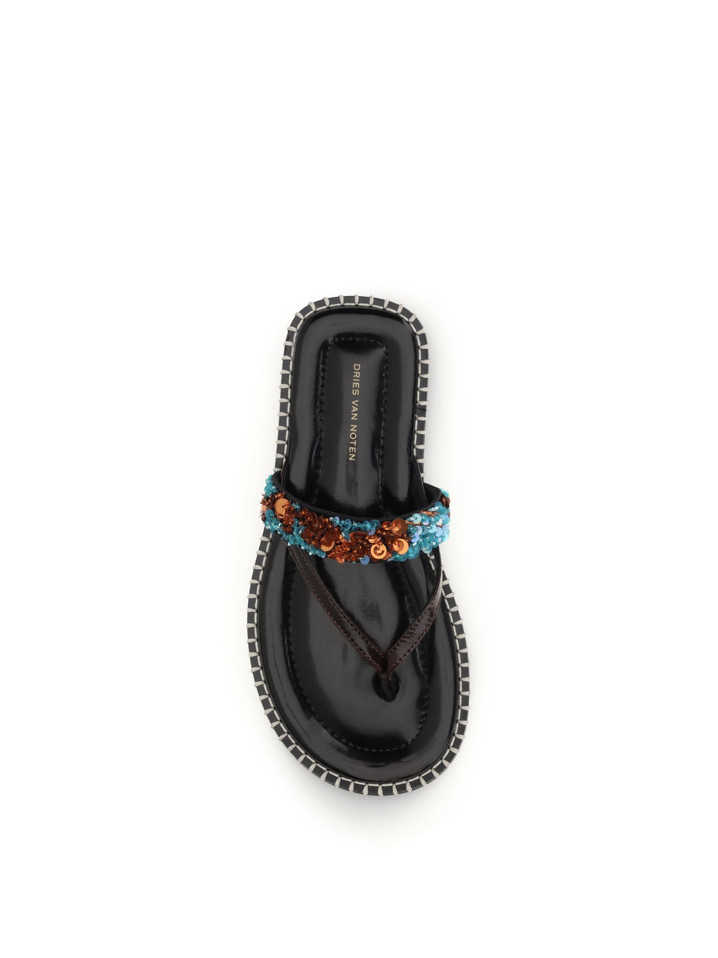 Dries Van Noten Women Slip-On Leather Sandals With Sequins DRIES VAN NOTEN