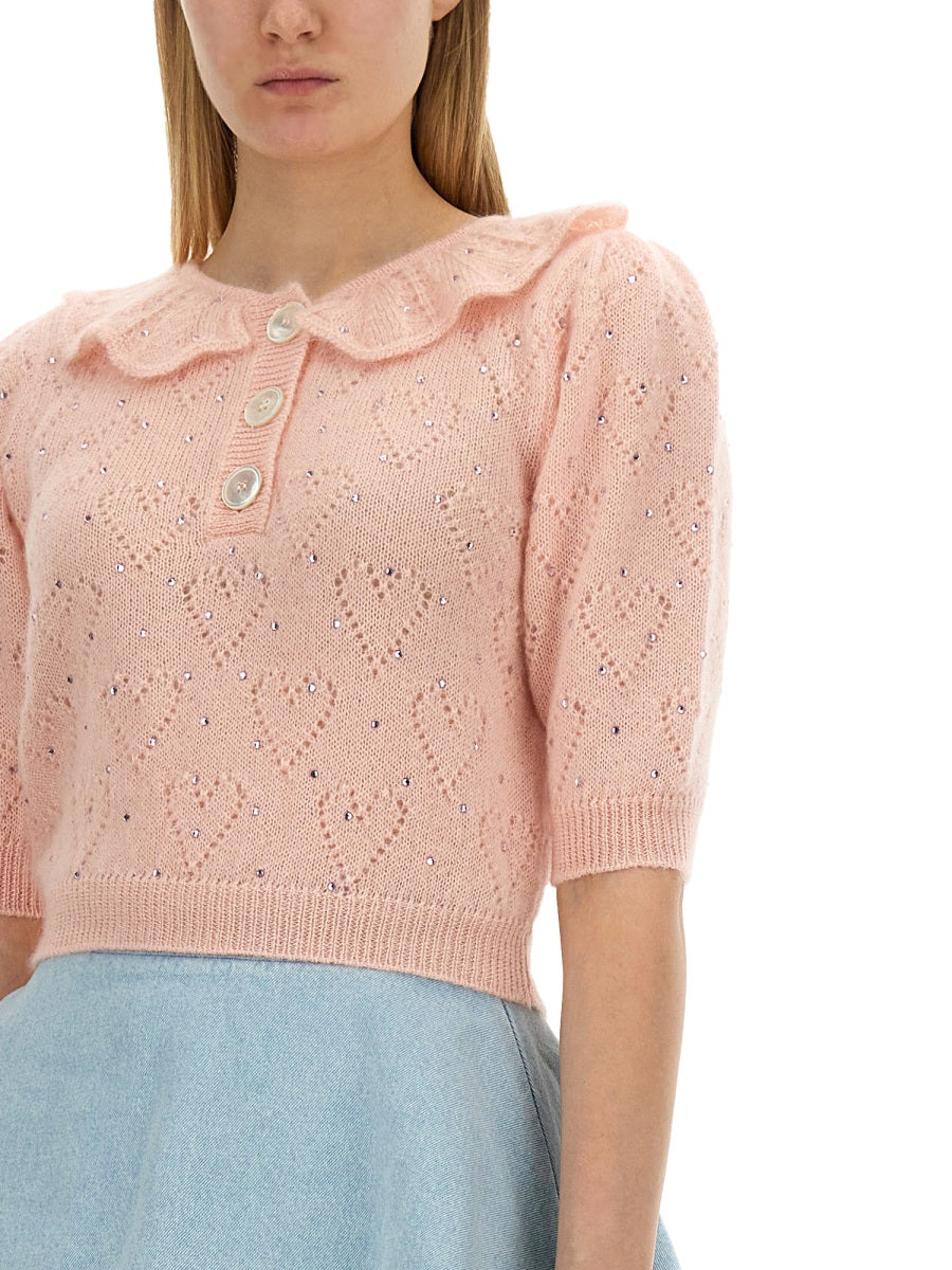 Alessandra Rich Women "Hearts" Jersey ALESSANDRA RICH
