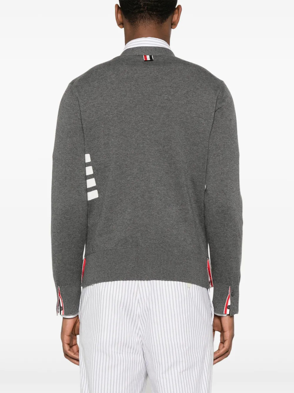 Thom Browne Men V-Neck Cardigan THOM BROWNE