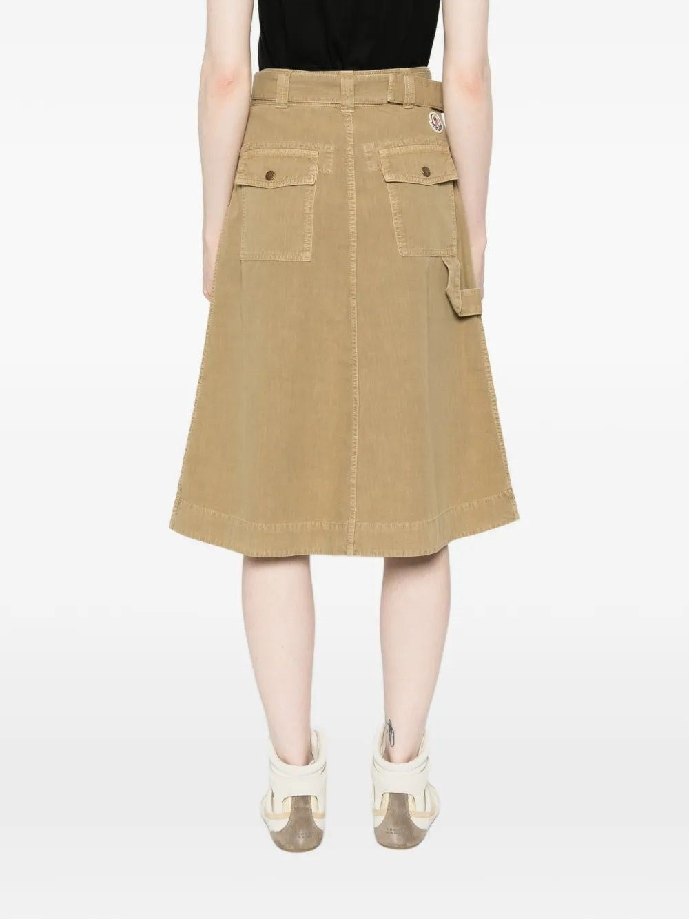 Moncler Women Cotton Midi Skirt With Belt MONCLER