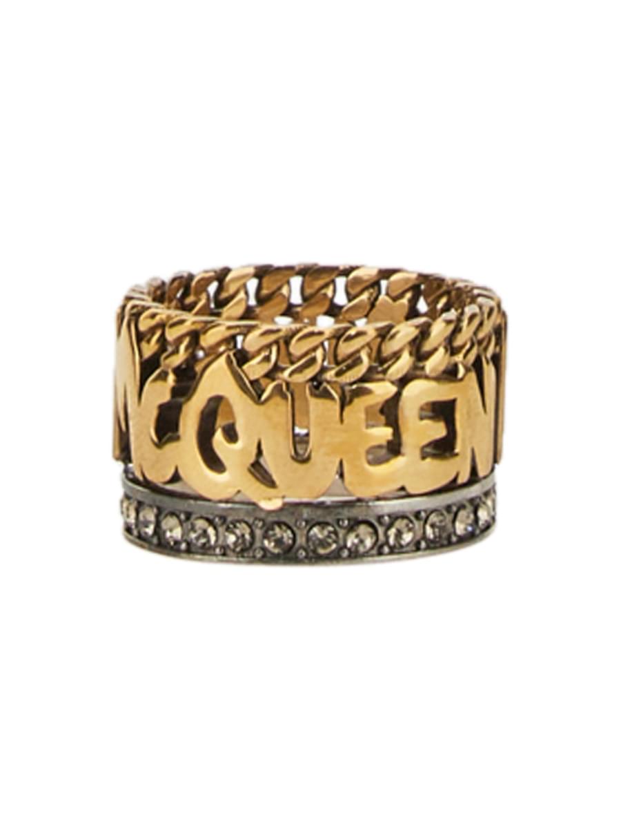 Alexander Mcqueen Women Graffiti Ring ALEXANDER MCQUEEN