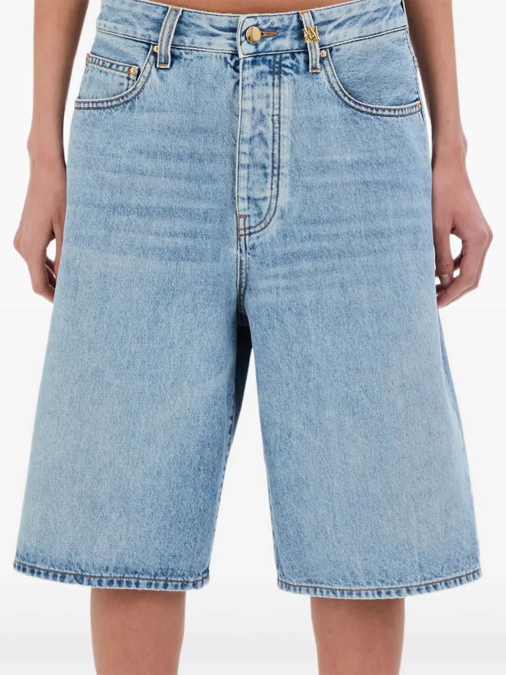 Amiri Women Knee-Length Denim Shorts AMIRI