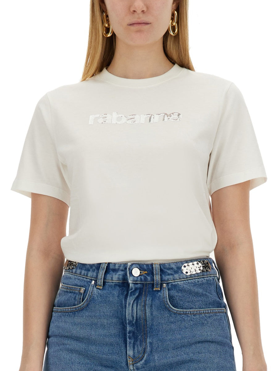Rabanne Women T-Shirt With Logo PACO RABANNE