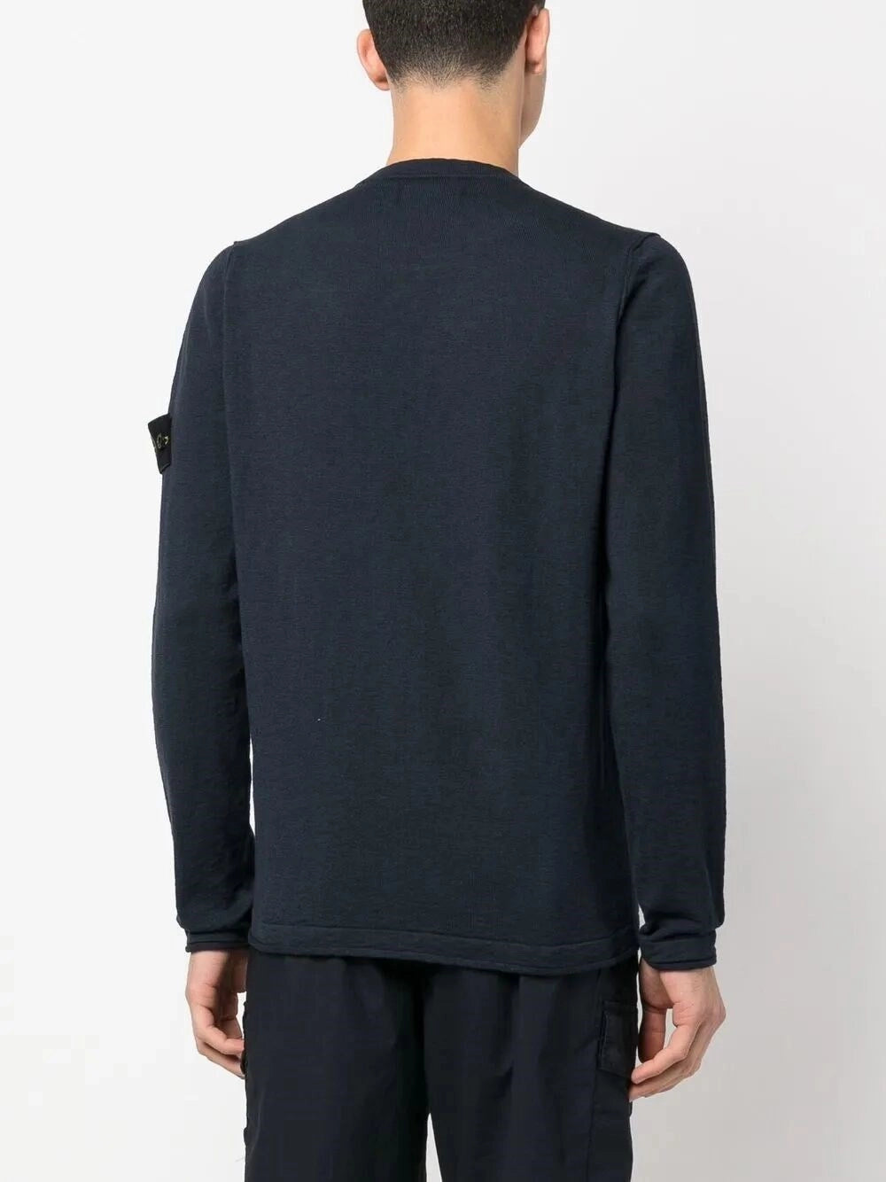 Stone Island Men Stocking Stitch Organic Cotton Nylon Crewneck STONE ISLAND