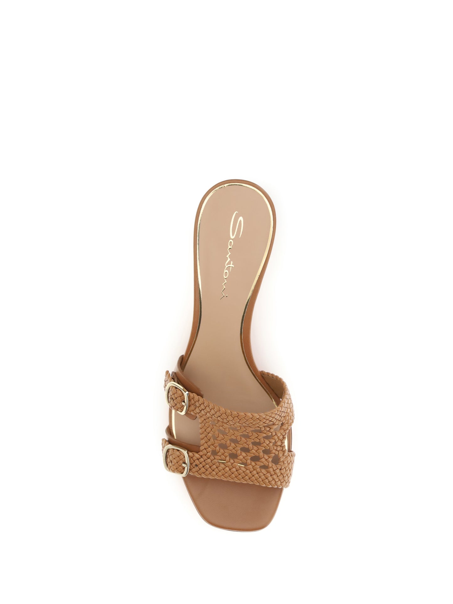 Santoni Women Woven Leather Sandals SANTONI
