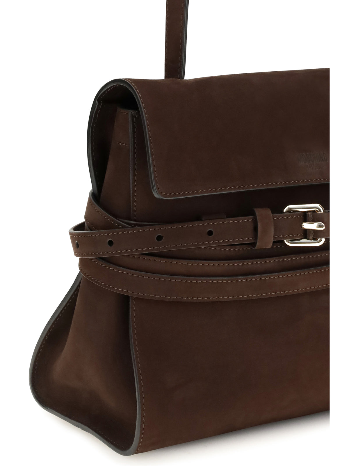 Moschino Women Medium Top Handle Bag With Buckle Detail MOSCHINO
