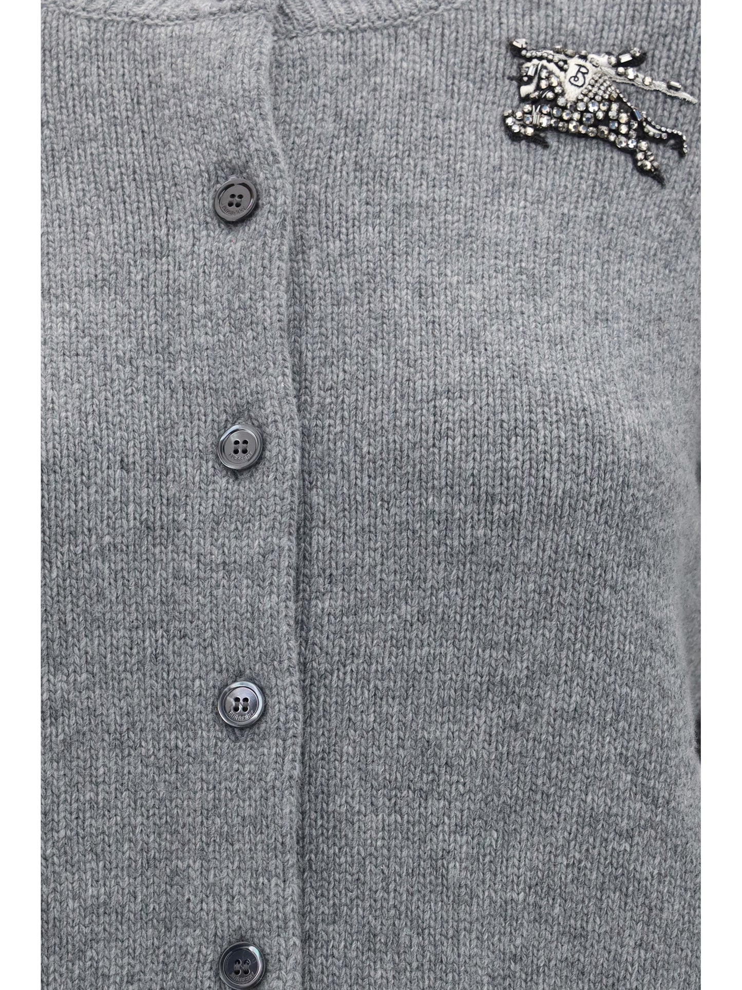 Burberry Women Wool And Cashmere Equestrian Knight Logo Cardigan BURBERRY