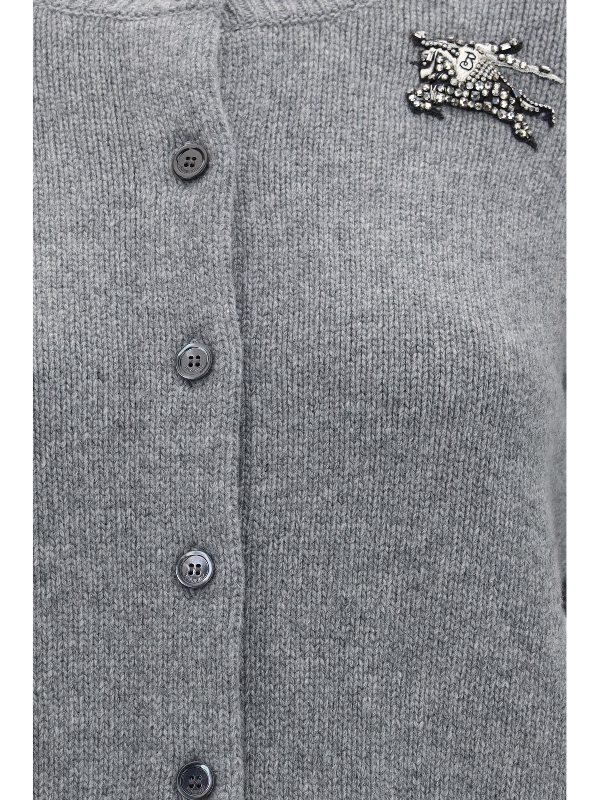 Burberry Women Wool And Cashmere Equestrian Knight Logo Cardigan BURBERRY