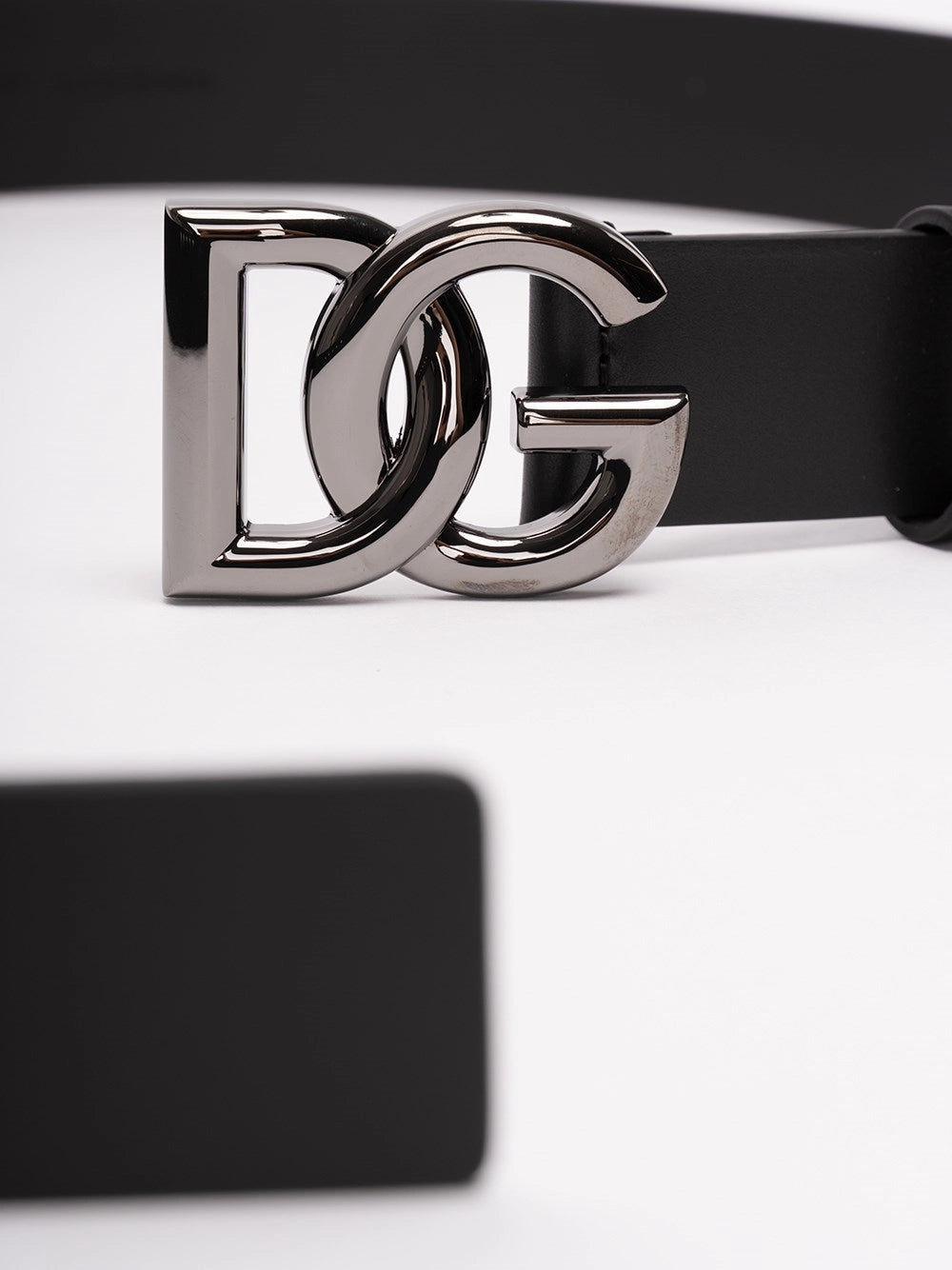 Dolce & Gabbana Men Leather Belt With Dg Logo DOLCE & GABBANA