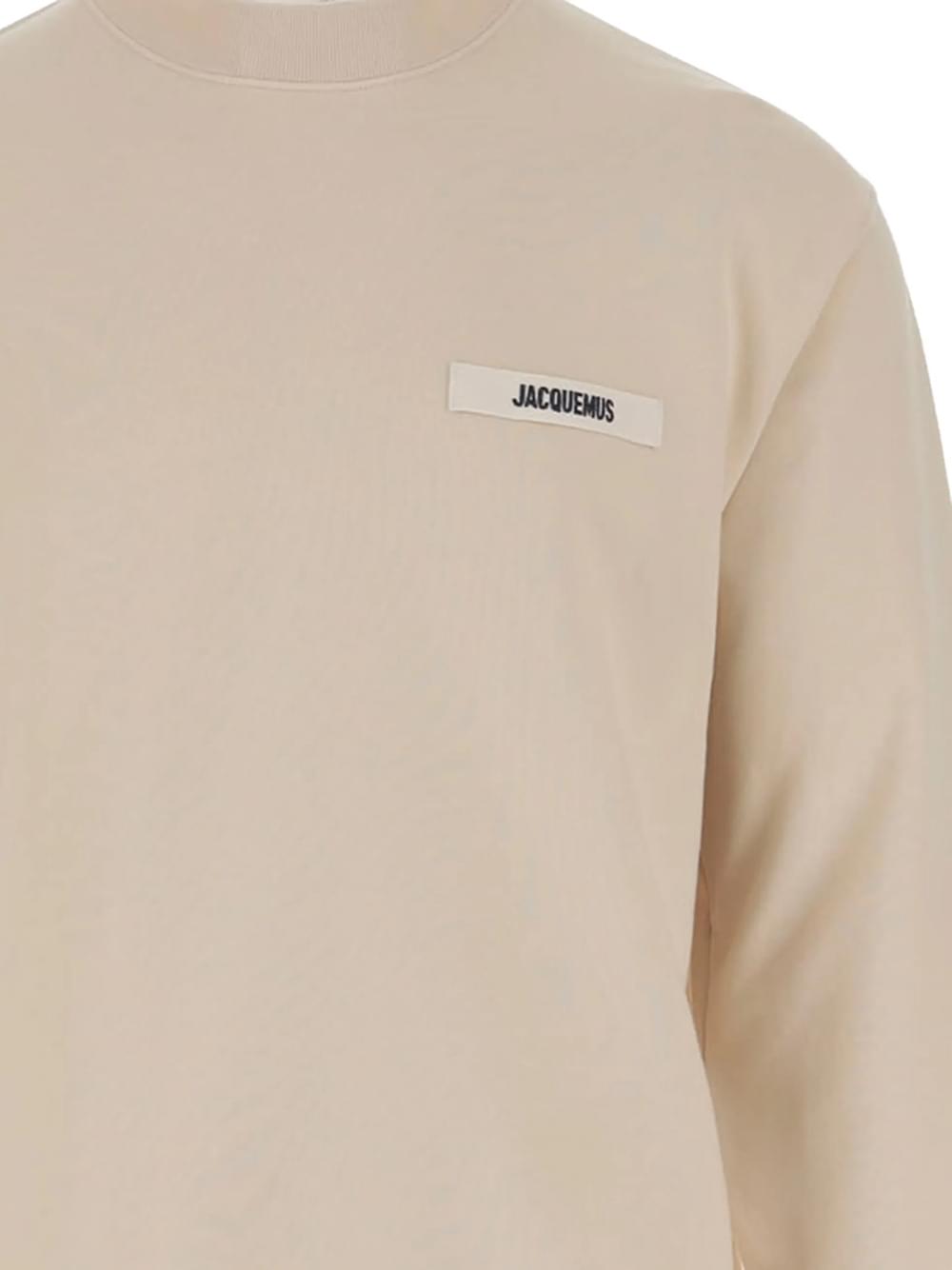 Jacquemus Men The Gros Grain Crewneck Sweatshirt With Logo Plaque JACQUEMUS