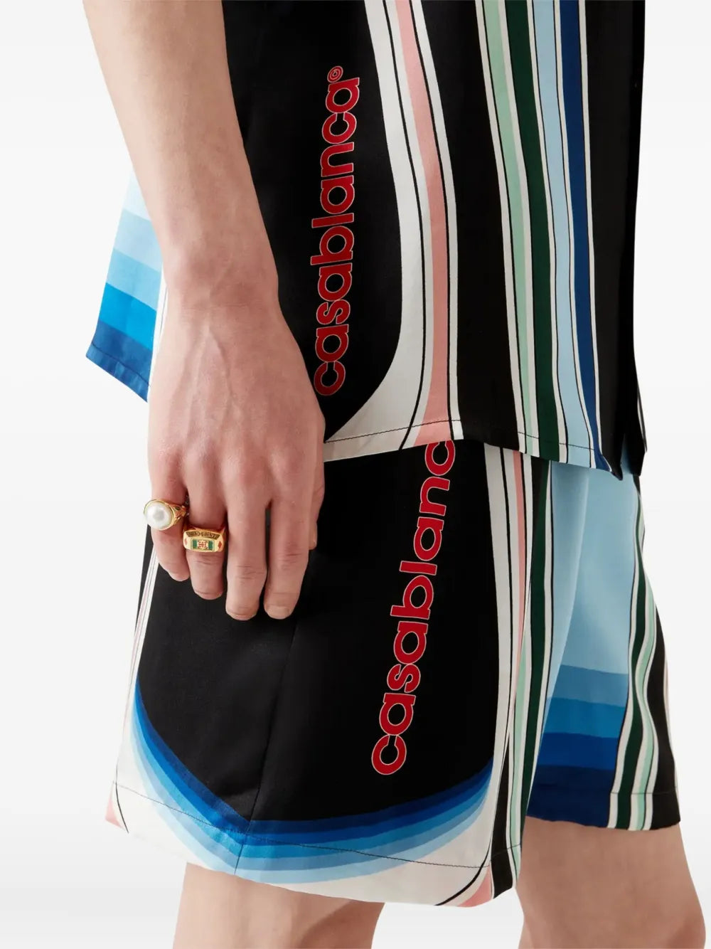 Casablanca Men Graphic Mountain Shorts CASABLANCA