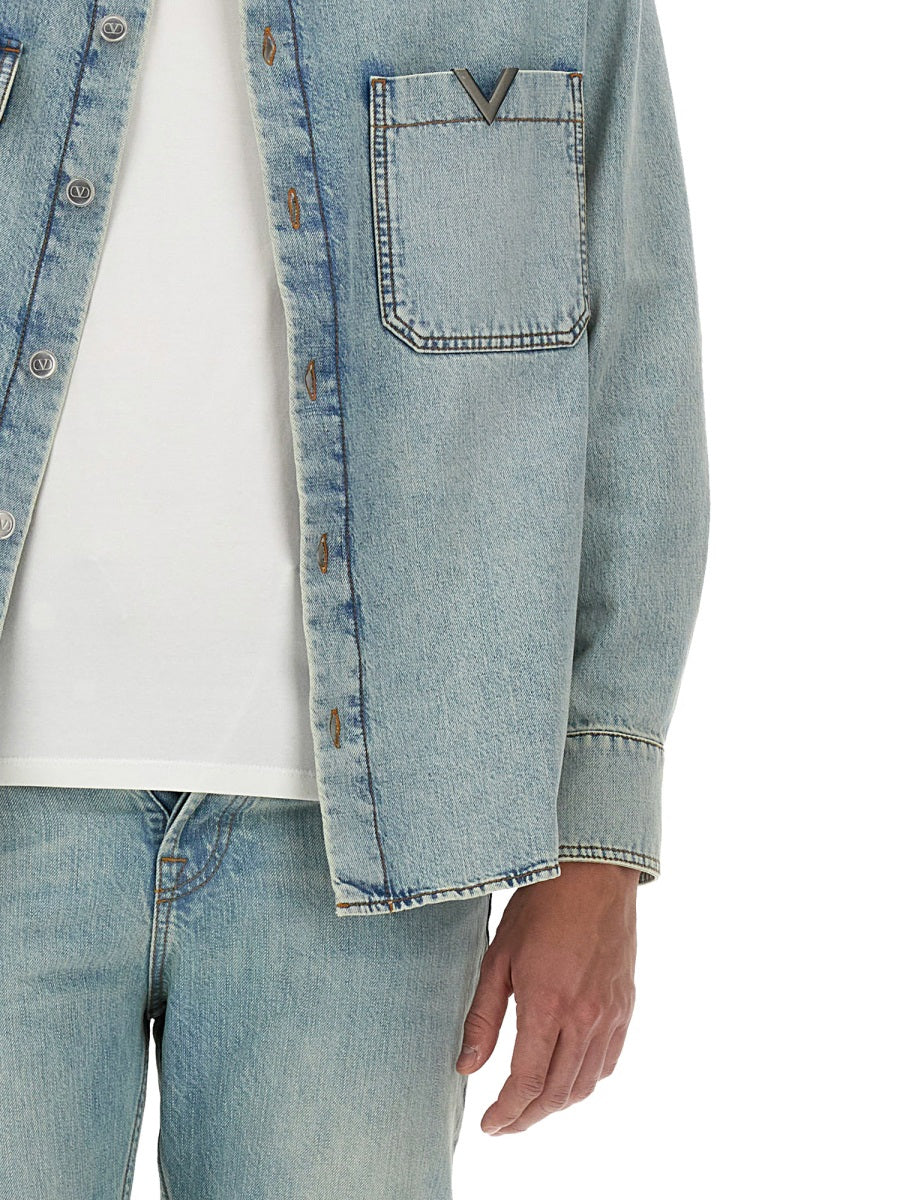 Valentino Men Denim Shirt VALENTINO