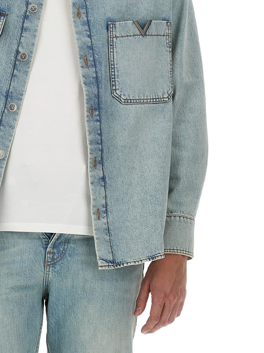 Valentino Men Denim Shirt VALENTINO
