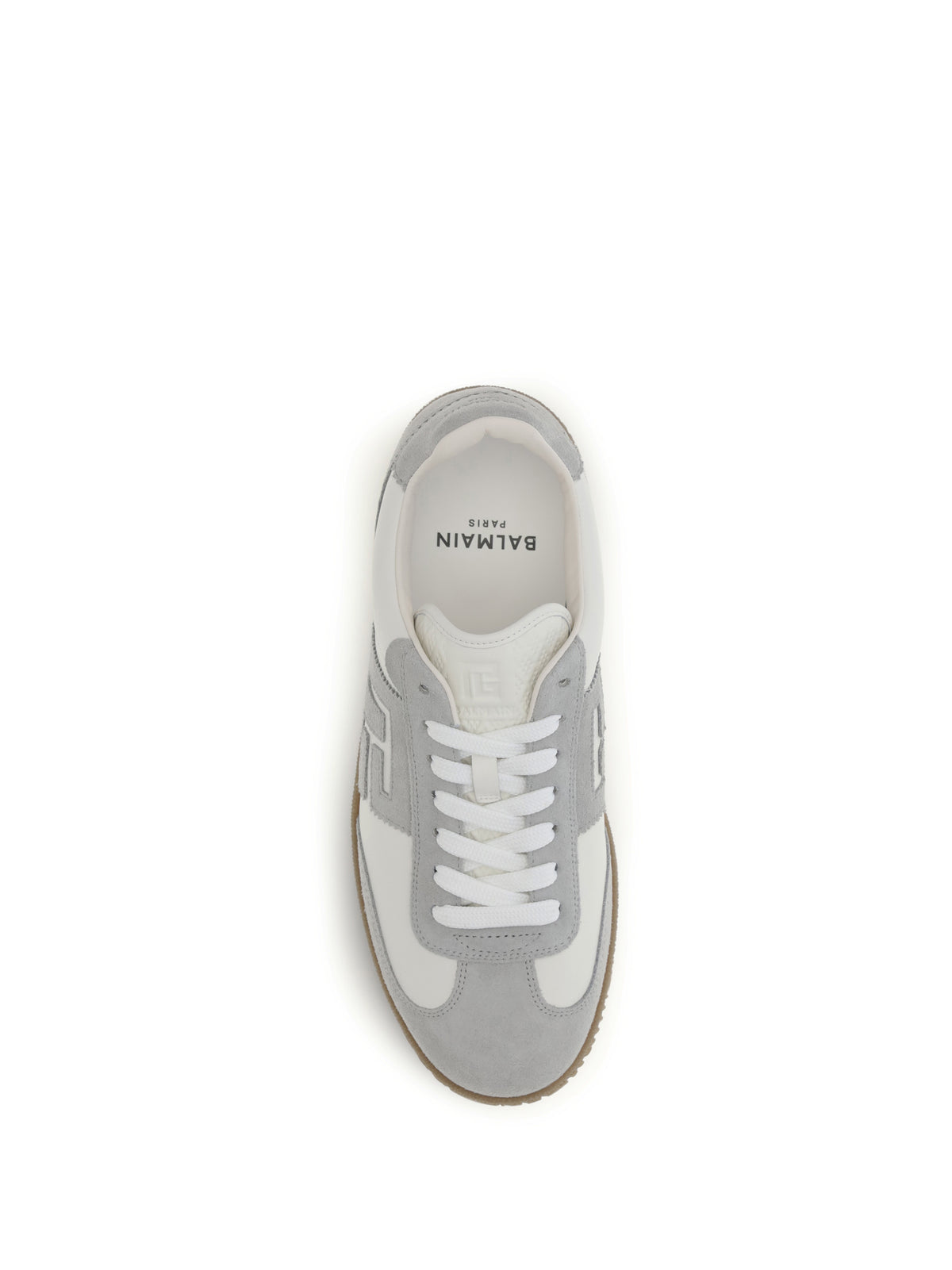Balmain Men Swan Sneakers In Suede And Smooth Leather BALMAIN