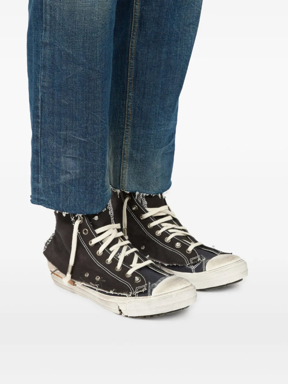 Maison Margiela Men High-Top Sneakers With A Distressed Effect MAISON MARGIELA