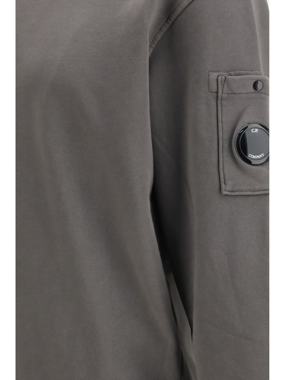 C.P. Company Men Diagonal Raised Fleece Crewneck Lens Sweatshirt C.P. COMPANY