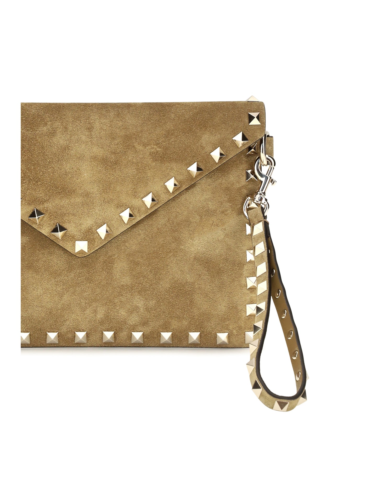 Valentino Garavani Women Medium Rockstud Clutch In Suede VALENTINO GARAVANI