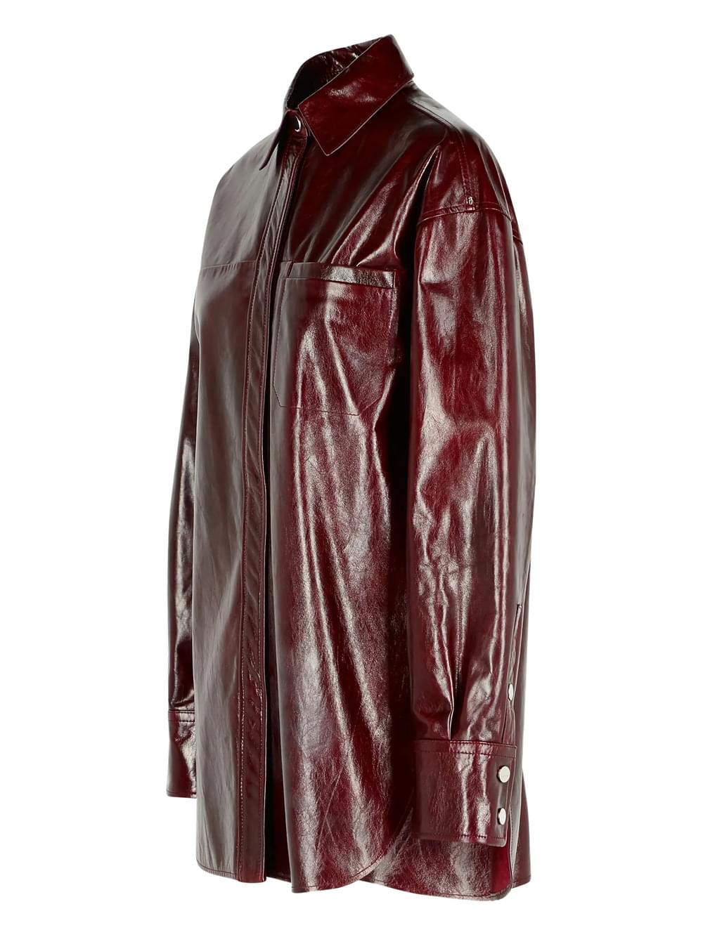 Sportmax Women Nappa Leather Borel Shirt SPORTMAX