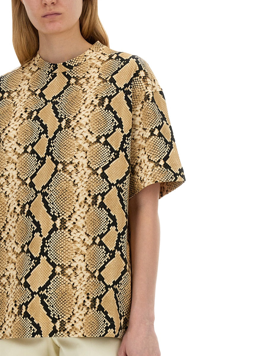 Jil Sander Women T-Shirt With Animal Pattern JIL SANDER