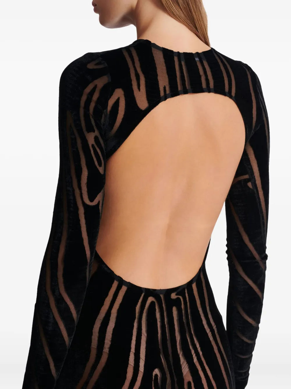 Balmain Women Zebra Print Midi Dress BALMAIN
