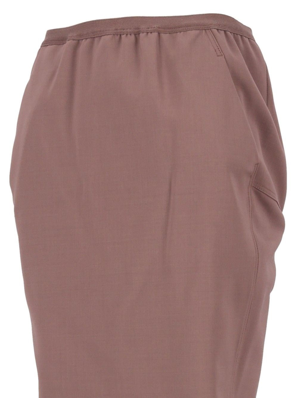 Rick Owens Women Soft Pillar Long Skirt In Stretch Wool RICK OWENS