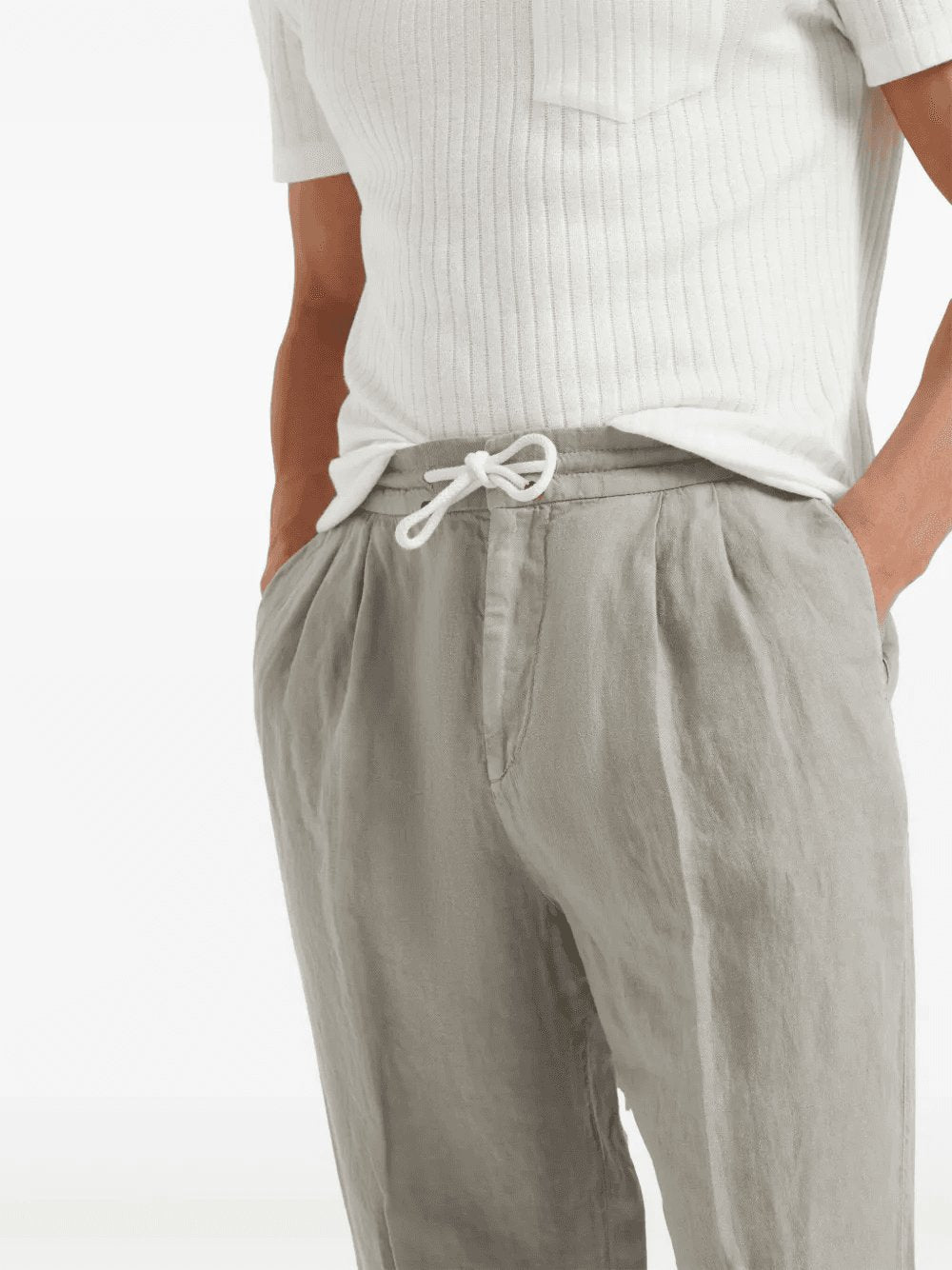 Brunello Cucinelli Men Tapered Trousers With Drawstring BRUNELLO CUCINELLI